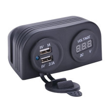 Chaud! Chargeur double USB 2 en 1 + avec voltmètre pour tente